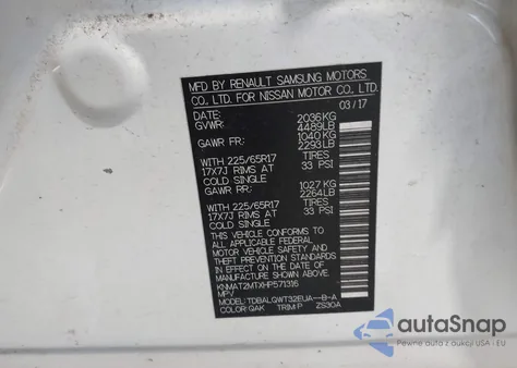 2017 Nissan Rogue Sv from USA, damaged, VIN KNMAT2MTXHP571316